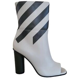 Anya Hindmarch Navy and White Striped Pouch